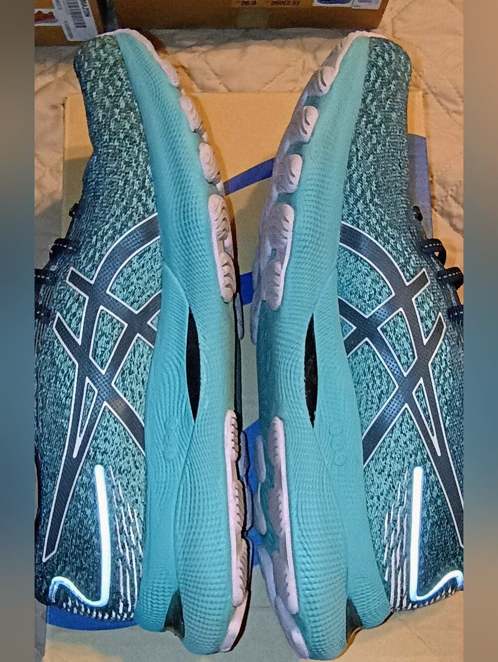 ASICS WOMEN'S GEL-NIMBUS 24 Women's Sz 9.5 Turquoise Blue Running Shoes - Picture 7 of 8